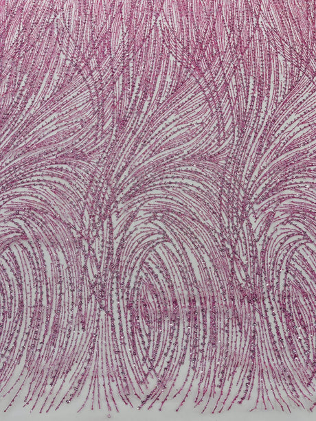 Fashion Glitter Design On A Mesh Lace Polyester Fabric - Glitter Mesh Lace, 54" Width, 36" Length (1 Yard)