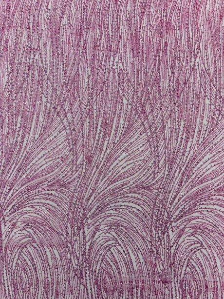 Fashion Glitter Design On A Mesh Lace Polyester Fabric - Glitter Mesh Lace, 54" Width, 36" Length (1 Yard)