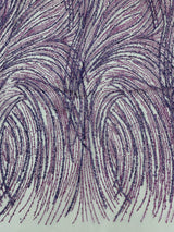 Fashion Glitter Design On A Mesh Lace Polyester Fabric - Glitter Mesh Lace, 54" Width, 36" Length (1 Yard)