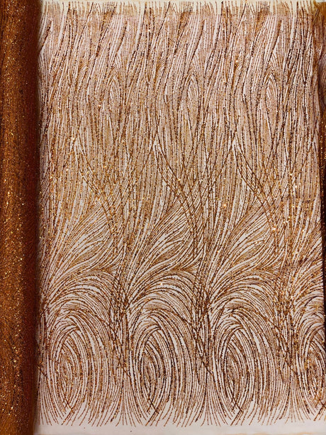 Fashion Glitter Design On A Mesh Lace Polyester Fabric - Glitter Mesh Lace, 54" Width, 36" Length (1 Yard)