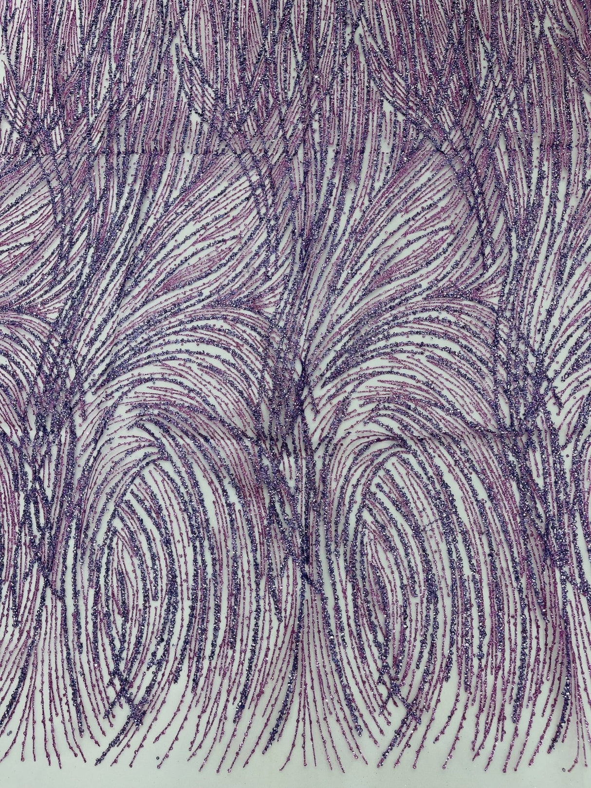 Fashion Glitter Design On A Mesh Lace Polyester Fabric - Glitter Mesh Lace, 54" Width, 36" Length (1 Yard)