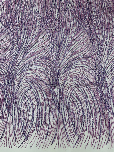 Fashion Glitter Design On A Mesh Lace Polyester Fabric - Glitter Mesh Lace, 54" Width, 36" Length (1 Yard)