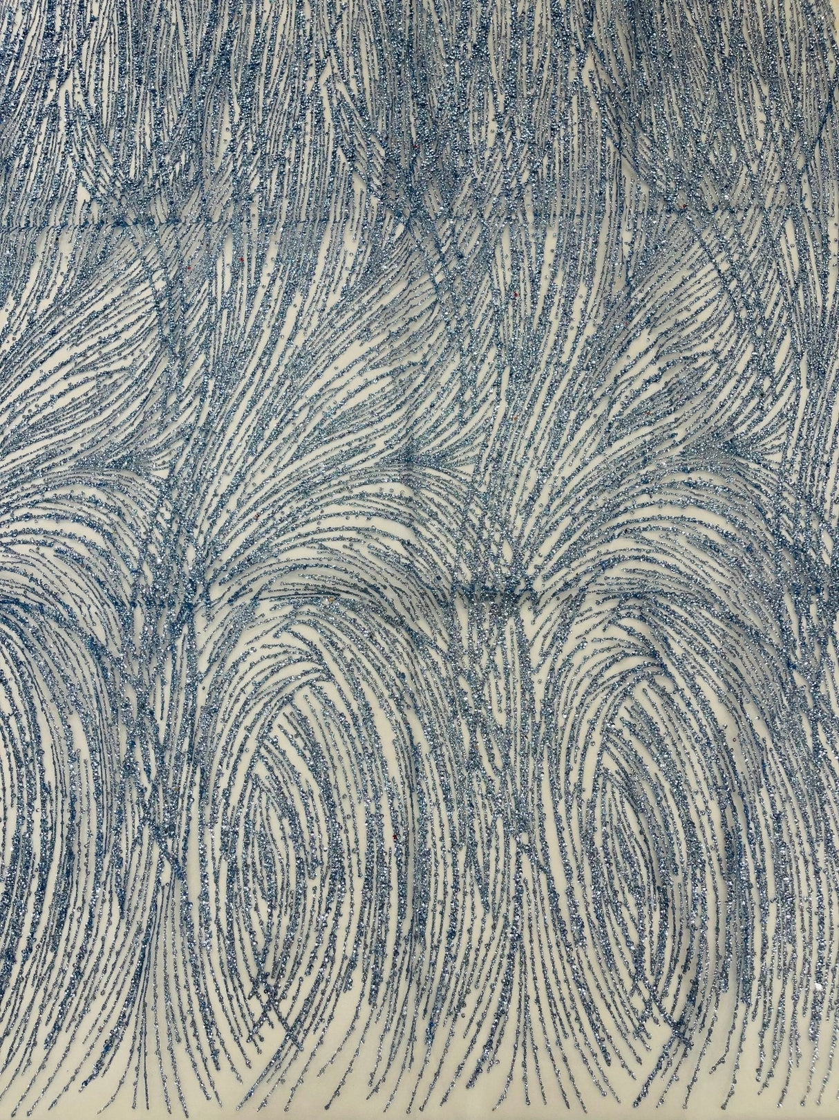 Fashion Glitter Design On A Mesh Lace Polyester Fabric - Glitter Mesh Lace, 54" Width, 36" Length (1 Yard)