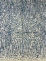 Fashion Glitter Design On A Mesh Lace Polyester Fabric - Glitter Mesh Lace, 54" Width, 36" Length (1 Yard)