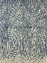 Fashion Glitter Design On A Mesh Lace Polyester Fabric - Glitter Mesh Lace, 54" Width, 36" Length (1 Yard)