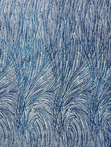 Fashion Glitter Design On A Mesh Lace Polyester Fabric - Glitter Mesh Lace, 54" Width, 36" Length (1 Yard)