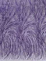 Fashion Glitter Design On A Mesh Lace Polyester Fabric - Glitter Mesh Lace, 54" Width, 36" Length (1 Yard)