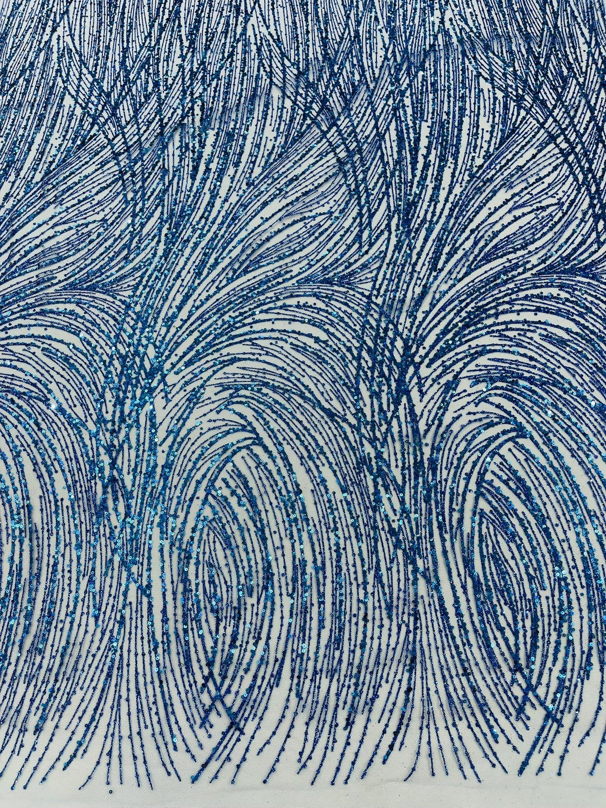 Fashion Glitter Design On A Mesh Lace Polyester Fabric - Glitter Mesh Lace, 54" Width, 36" Length (1 Yard)