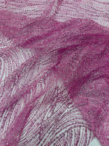 Fashion Glitter Design On A Mesh Lace Polyester Fabric - Glitter Mesh Lace, 54" Width, 36" Length (1 Yard)