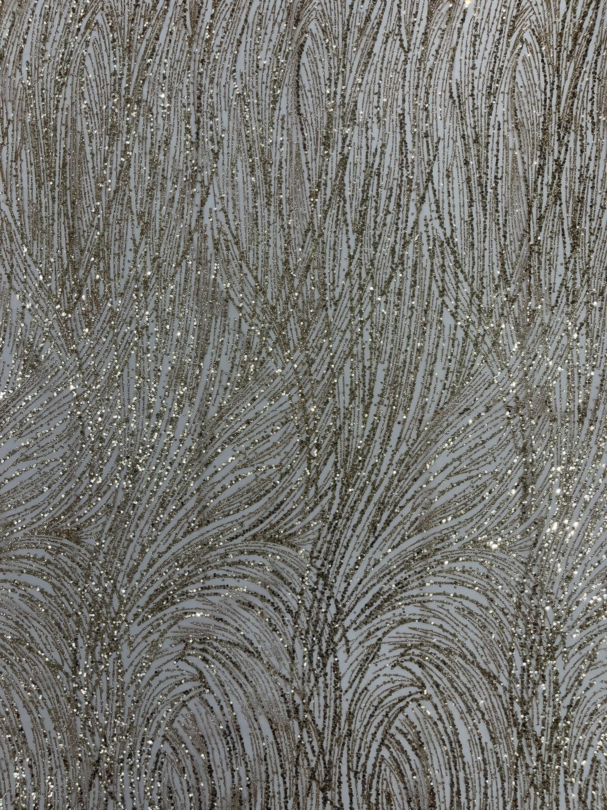 Fashion Glitter Design On A Mesh Lace Polyester Fabric - Glitter Mesh Lace, 54" Width, 36" Length (1 Yard)