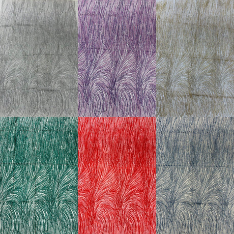 Shell Glitter Design Mesh Lace Fabric - Glitter Shell Pattern, 54" Width (1 Yard)