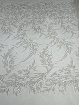 Fashion Beaded Vine Lace Polyester Fabric - Beaded Vine Pattern, 54" Width (1 Yard)