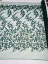 Fashion Beaded Vine Lace Polyester Fabric - Beaded Vine Pattern, 54" Width (1 Yard)