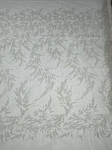 Fashion Beaded Vine Lace Polyester Fabric - Beaded Vine Pattern, 54" Width (1 Yard)