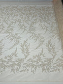 Fashion Beaded Vine Lace Polyester Fabric - Beaded Vine Pattern, 54" Width (1 Yard)