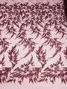 Fashion Beaded Vine Lace Polyester Fabric - Beaded Vine Pattern, 54" Width (1 Yard)