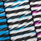 Fast Stripe Nylon Spandex Fabric - Black And White Stripes, 58-60" Width, 4-Way Stretch (1 Yard)