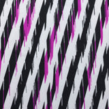 Fast Stripe Nylon Spandex Fabric - Black And White Stripes, 58-60" Width, 4-Way Stretch (1 Yard)
