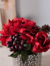 Valentine's Day Floral Arrangement with Real Touch Rose - Red