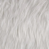 Faux Fur Soft Shaggy Heavy Weight Long Pile Solid Acrylic Fabric - Charcoal, Black, White, Tan, Brown, Neon Lime, 58/60" Width