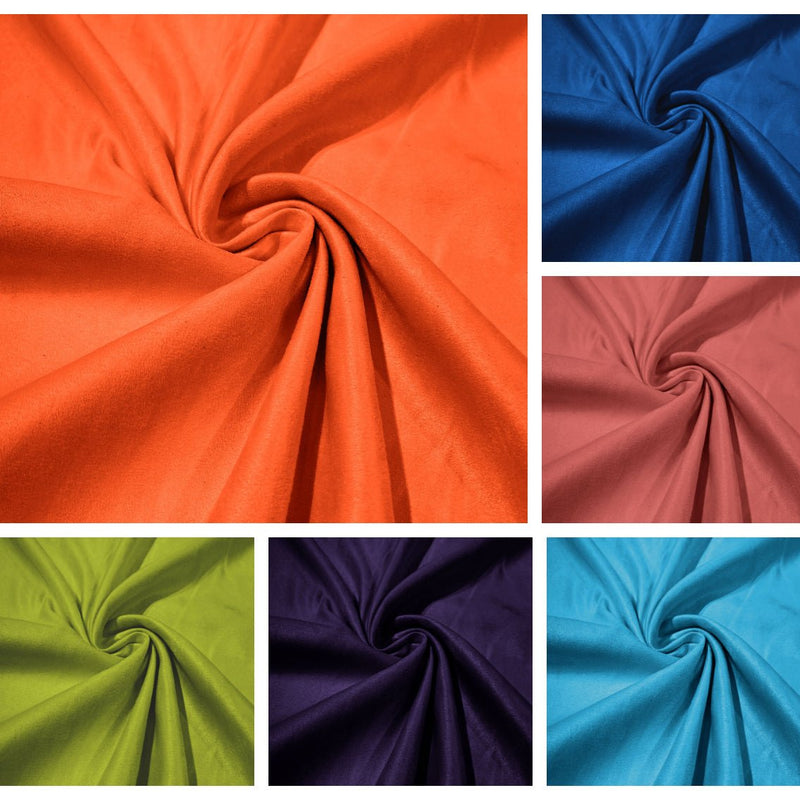 Faux Suede Polyester Fabric - Solid, 58" Width (1 Yard)