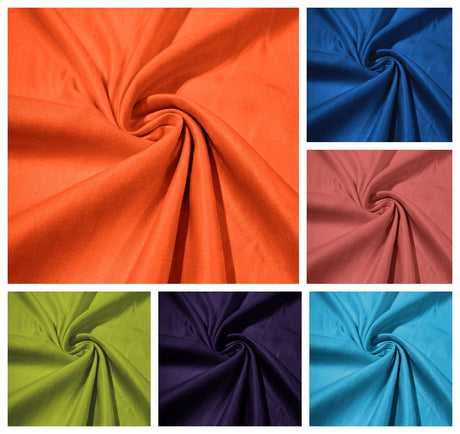 Faux Suede Polyester Fabric - Solid, 58" Width (1 Yard)