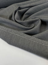 Wool Polyamide Tweed Gray Black Striped