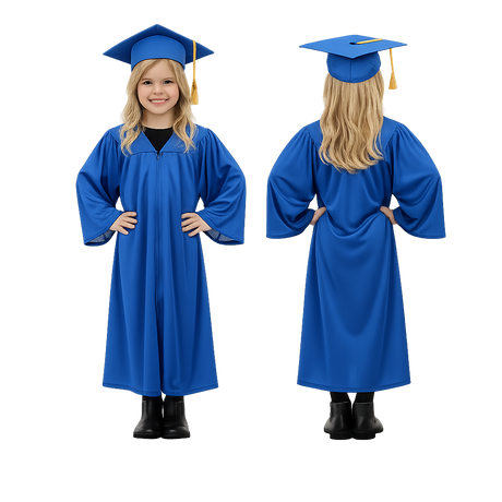 Kids graduation gown costume with cap and tassel