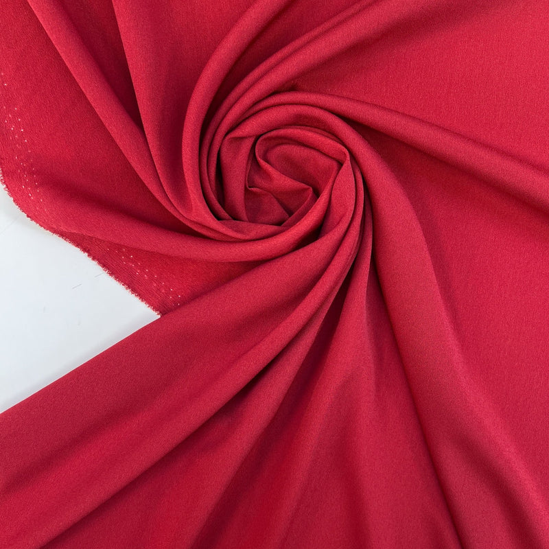 Polyester Crepe Fabric Red Shade