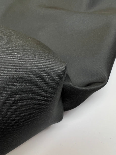 Wool Sateen Gray Fabric