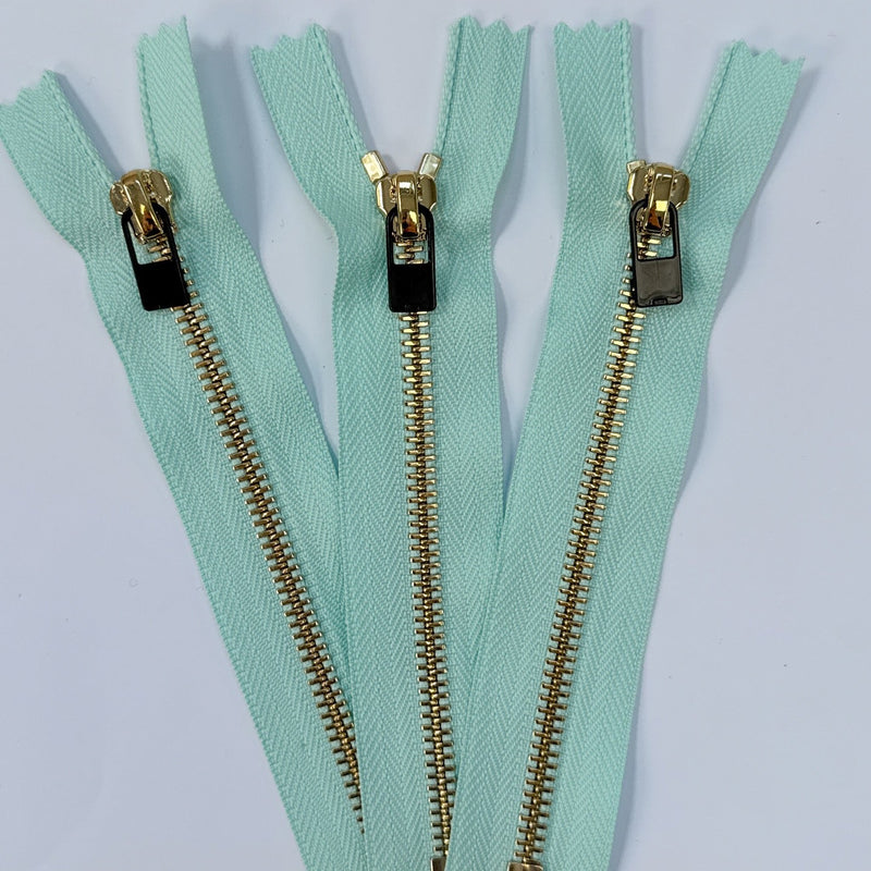 Metal Sewing Notions in Golden Green