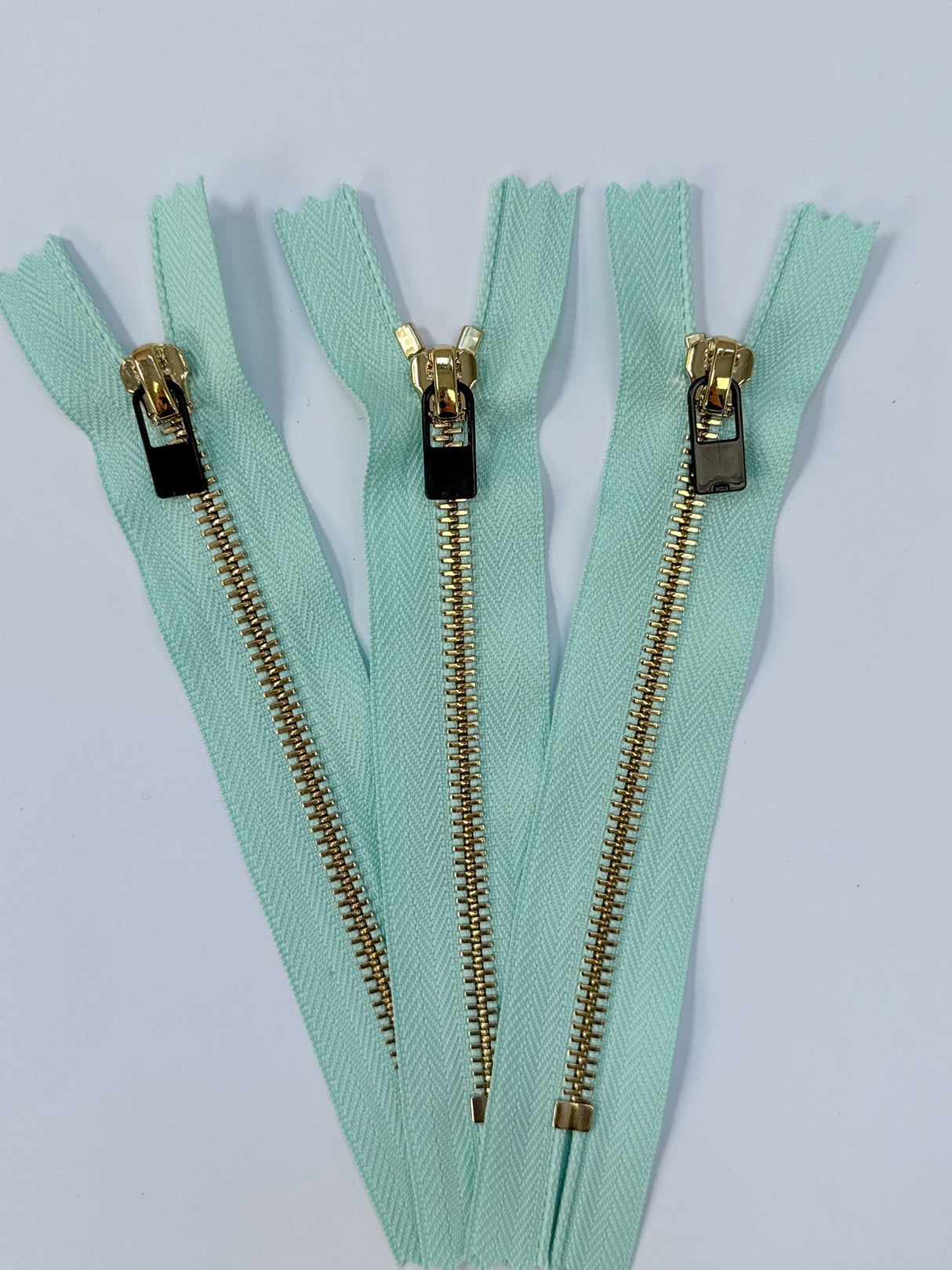 Metal Sewing Notions in Golden Green