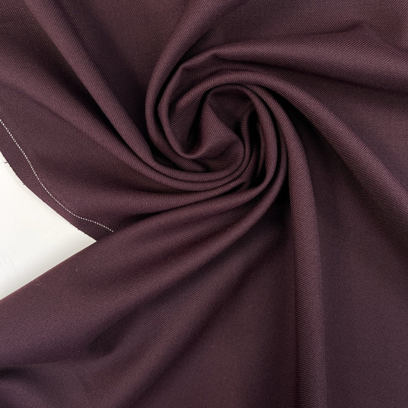Wool Tweed Fabric Purple Shade