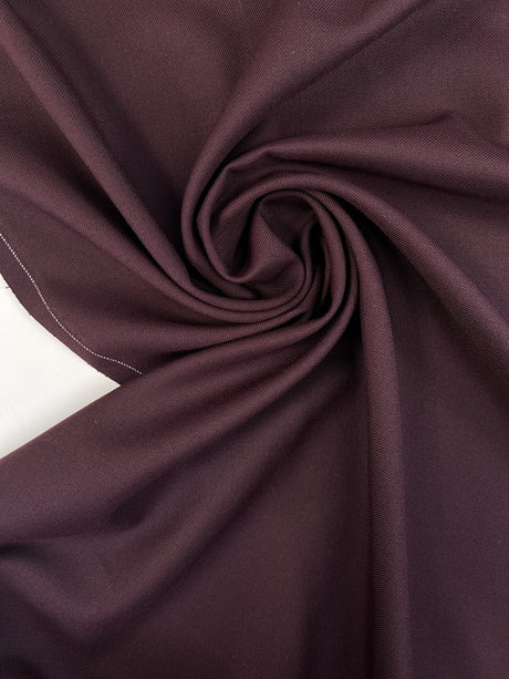 Wool Tweed Fabric Purple Shade