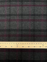 Wool Blend Tweed Multicolour Checked Stripe
