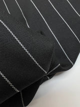 Black Wool Twill Suit Fabric