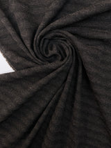 Italian Wool Twill Striped Gray Black