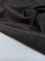 Wool Silk Jacquard Fabric Gray Black