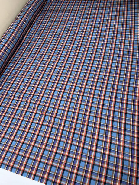 Cotton Flannel Multicolour Striped Checked