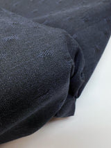 Italian Wool Printed Fabric Blue Black