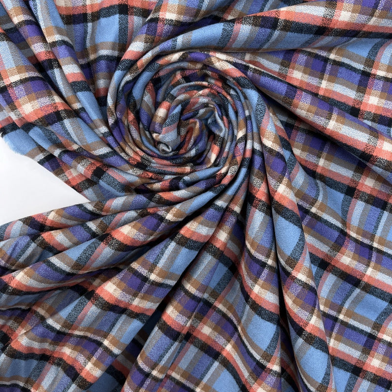 Cotton Flannel Multicolour Striped Checked