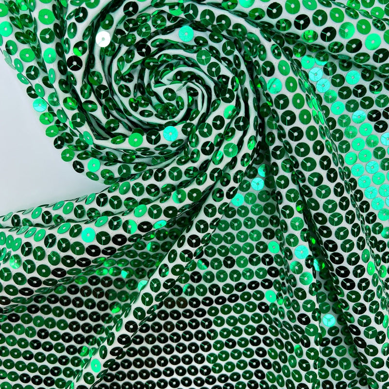 Polyester Chiffon Sequin Green