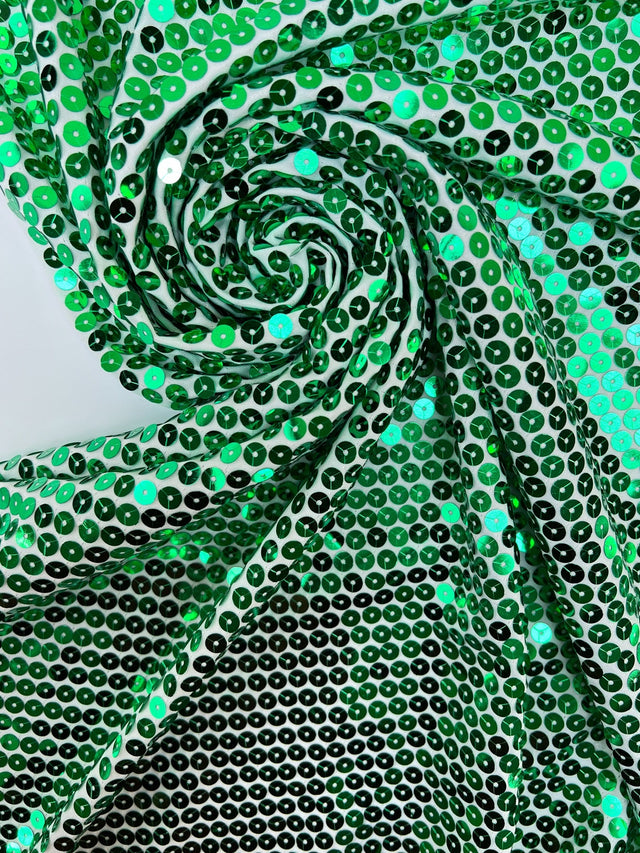 Polyester Chiffon Sequin Green