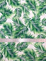 Big Leaves Design Polyester Spandex Fabric - Big Leaves Print, 58"-60" Width