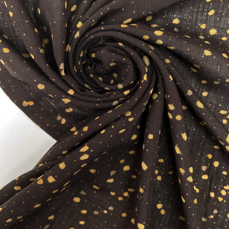 Acrylic Woven Printed Abstract Brown