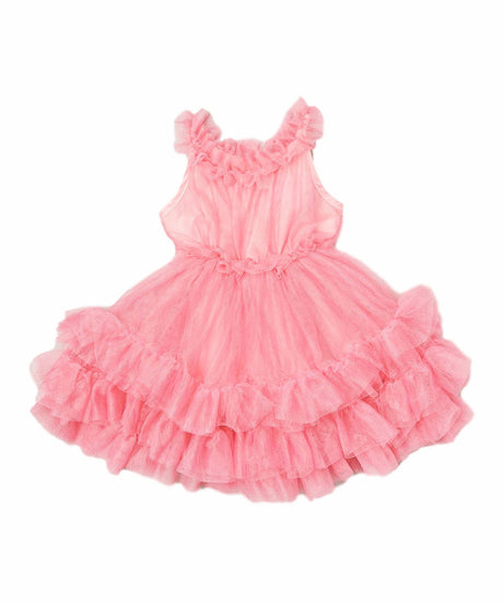 Unik Girl Tulle Layered Dress - Tulle Fabric, Layered Design, Multiple Colors, Sizes 4-10 (1 Piece)