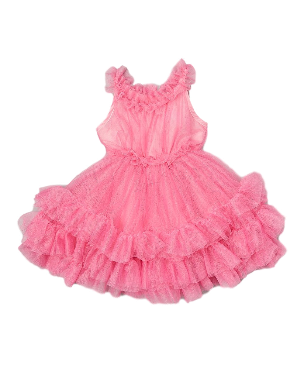 Unik Girl Tulle Layered Dress - Tulle Fabric, Layered Design, Multiple Colors, Sizes 4-10 (1 Piece)