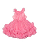 Unik Girl Tulle Layered Dress - Tulle Fabric, Layered Design, Multiple Colors, Sizes 4-10 (1 Piece)