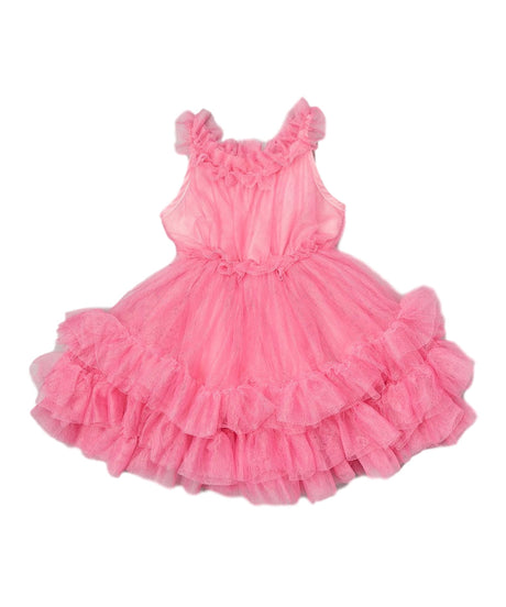 Unik Girl Tulle Layered Dress - Tulle Fabric, Layered Design, Multiple Colors, Sizes 4-10 (1 Piece)
