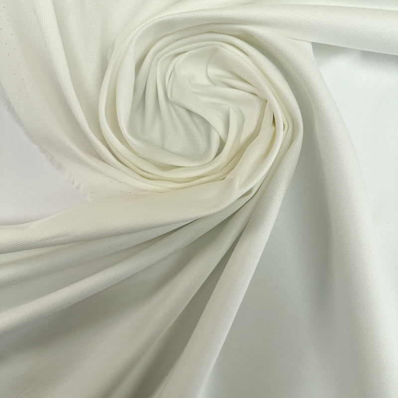 Cotton Viscose Jacquard White